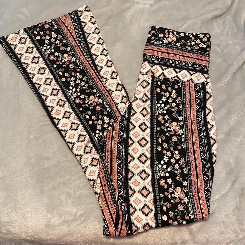 NWOT floral flare pants